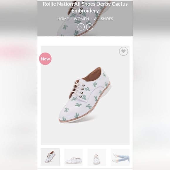 🌵Rollie Derby leather shoes embroidered cactus 🌵 39 - Picture 3 of 15